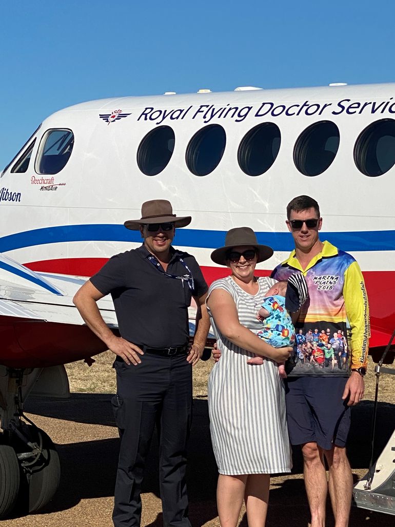 Robertson Family with Mount Isa pilot 