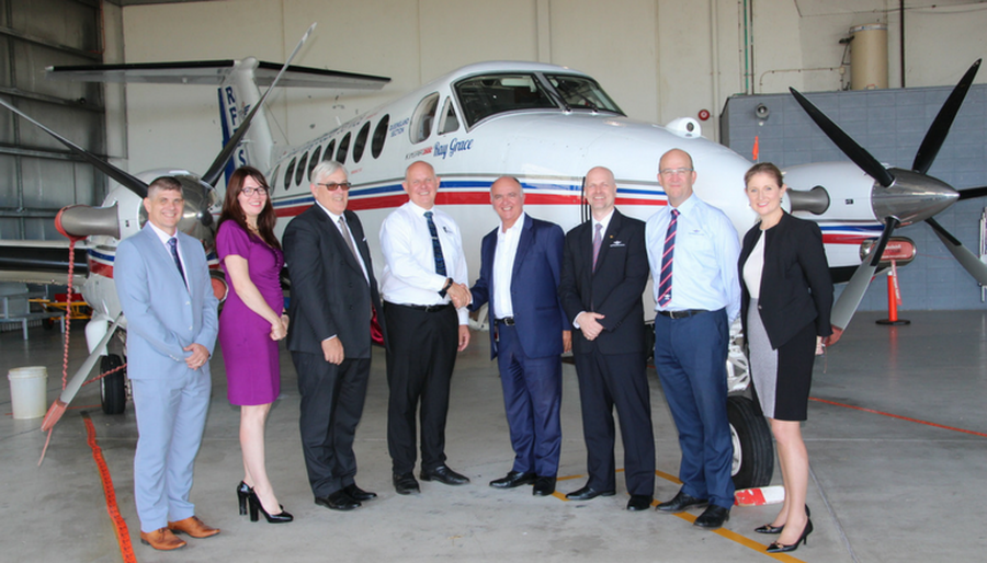 CQUniversity Vice-Chancellor Professor Scott Bowman and RFDS (Queensland Section) CEO, Nino DI Marco