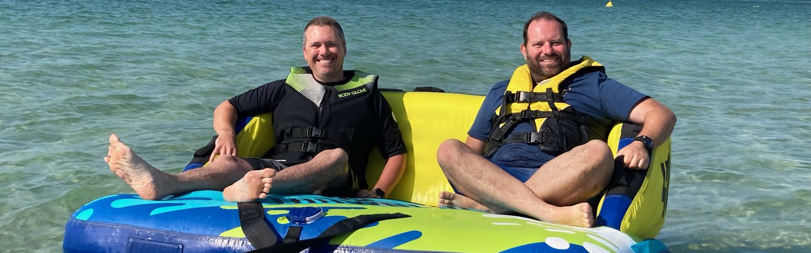 Adam (right) and Bryce shortly before the accident