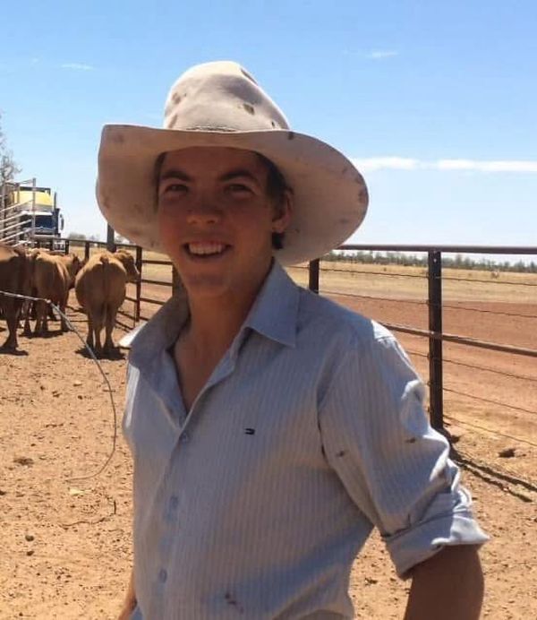 Jackaroo Fergus Gunn pictured at Brunette Downs