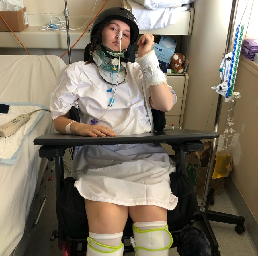 Hours after her accident, Laura's family were told she may never wake up. Let alone walk or talk again.