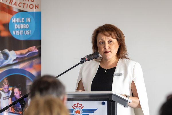 Dr Saranne Cooke speaks at the Year in Review in Dubbo