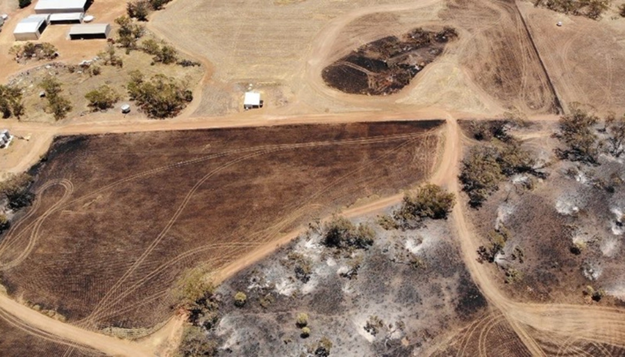 Fire through the property