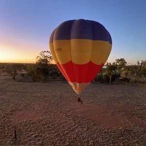 Hot air balloon in Alice Springs early morning sunrise