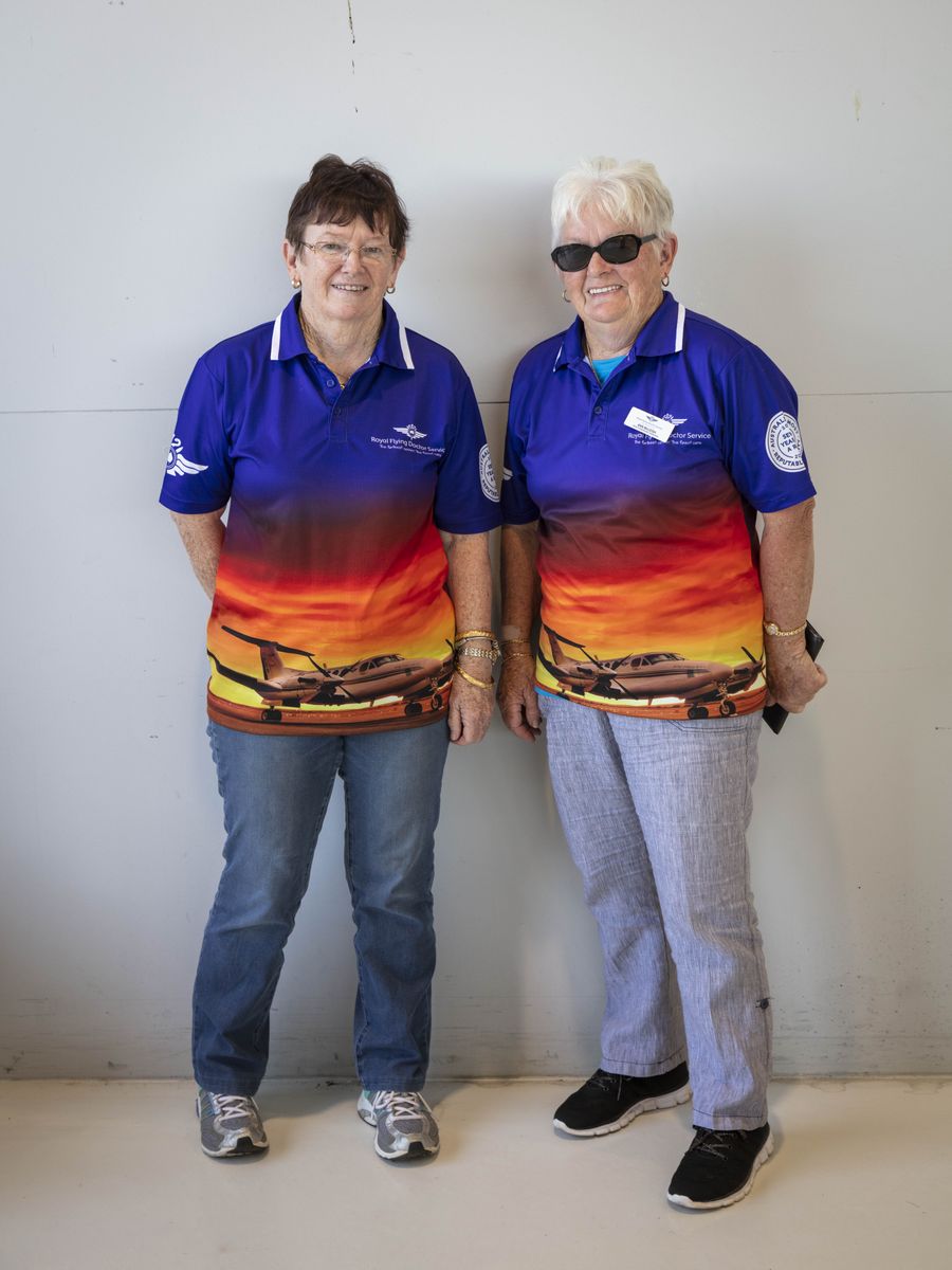 Ann McLeish and her sister at the 2019 RFDS Open Day