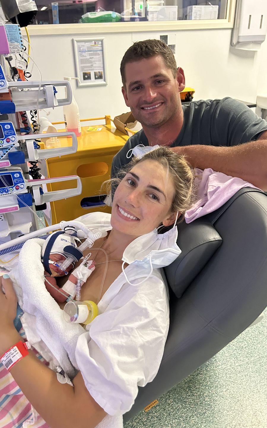 Baby Indi pictured with her father Jake