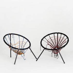 2 broken, unravelled Plan-o-spider chairs