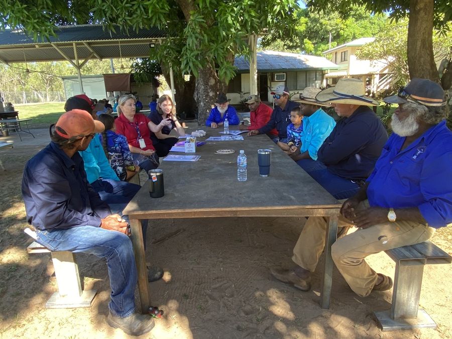 Field Day sharing a meal