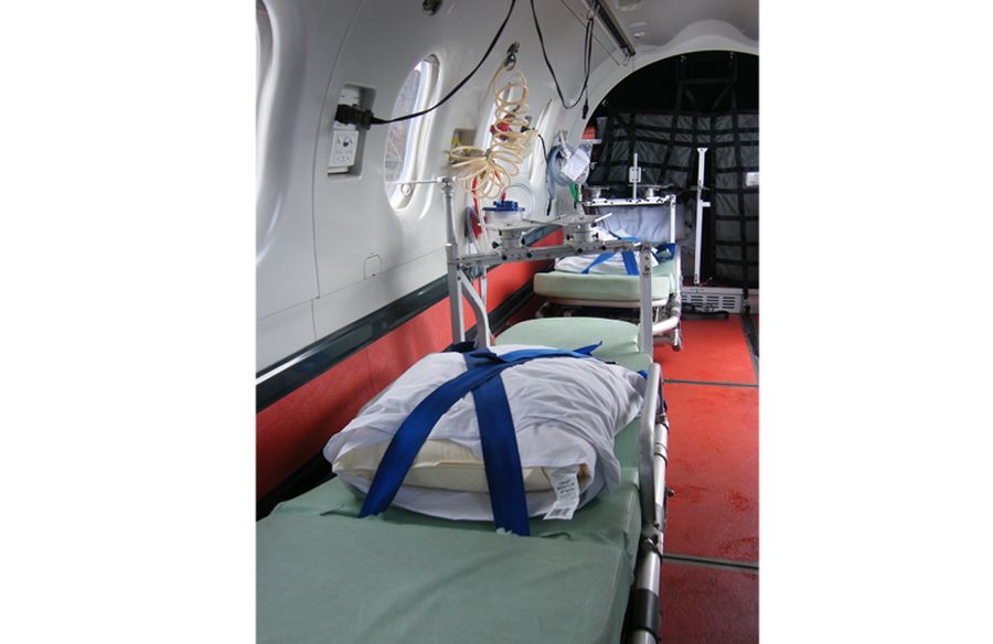 Inside the PC-12 aircraft