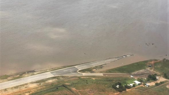 Ex TC Ellie flooding at Fitzroy Crossing airstrip