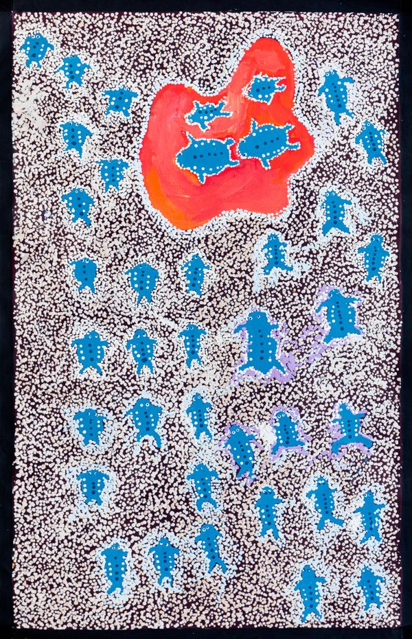 Jeannie Langitiki Robin, Pitjantjatjara people, South Australia, born Fregon South Australia 1970, Walalkara: Ngayuku Ngura – My Country, 2021, Fregon, South Australia, synthetic polymer paint on linen, 76.0 x 120.0 cm © Jeannie Langitiki Robin/Kaltjiti Arts