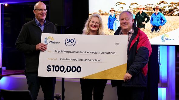RFDS staff accept a $100k cheque from CBH