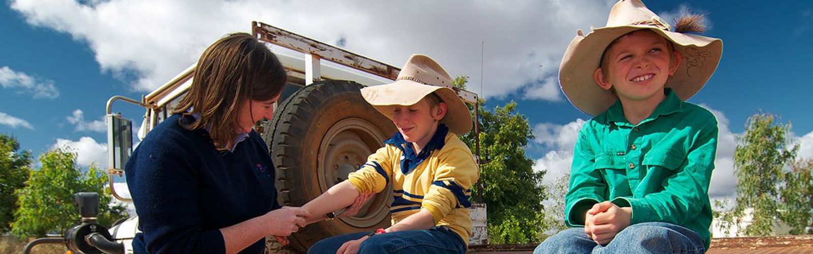 Image of a family on the edge