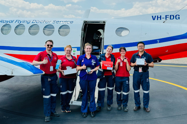 RFDS team with equipment