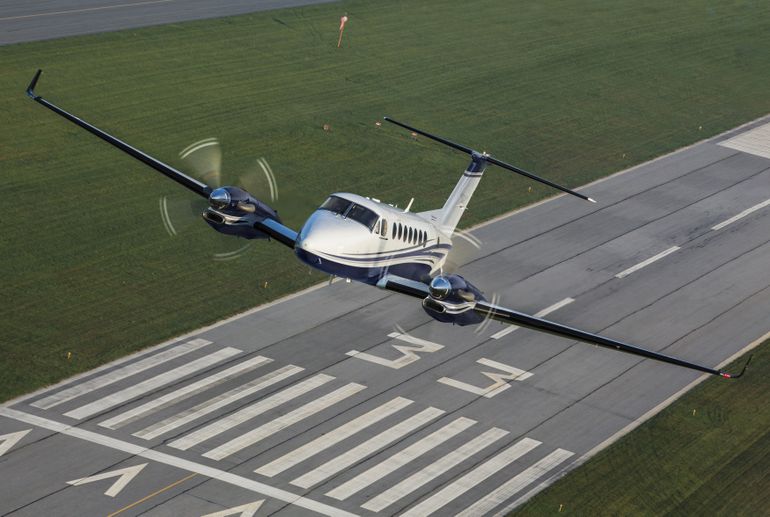 Beechcraft King Air B360 in the air