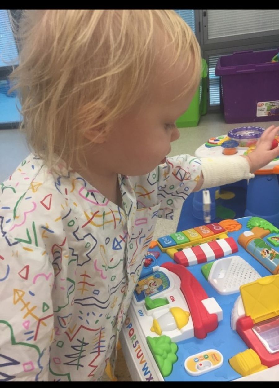 Selene spent many days in Townsville hospital and Ronald McDonald House