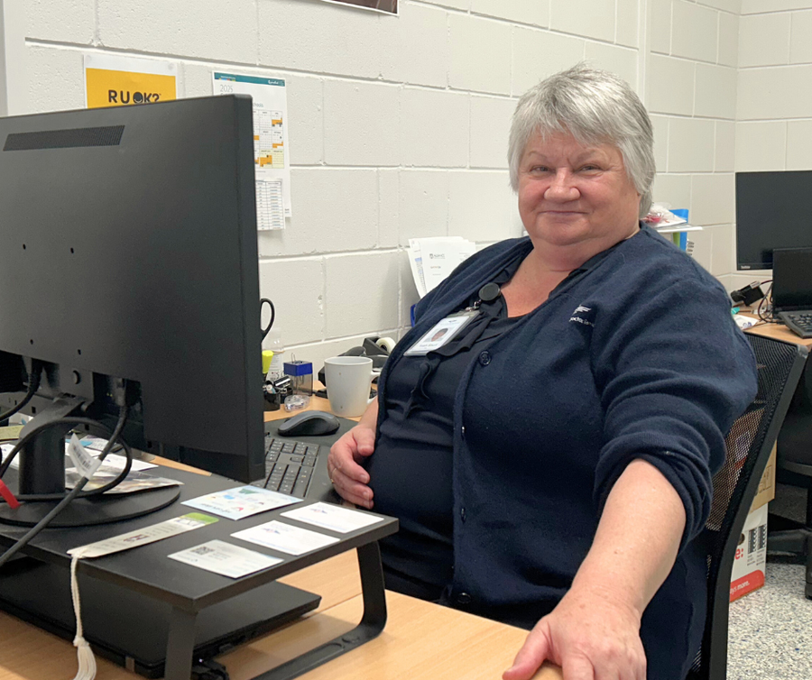 Trish in her office 
