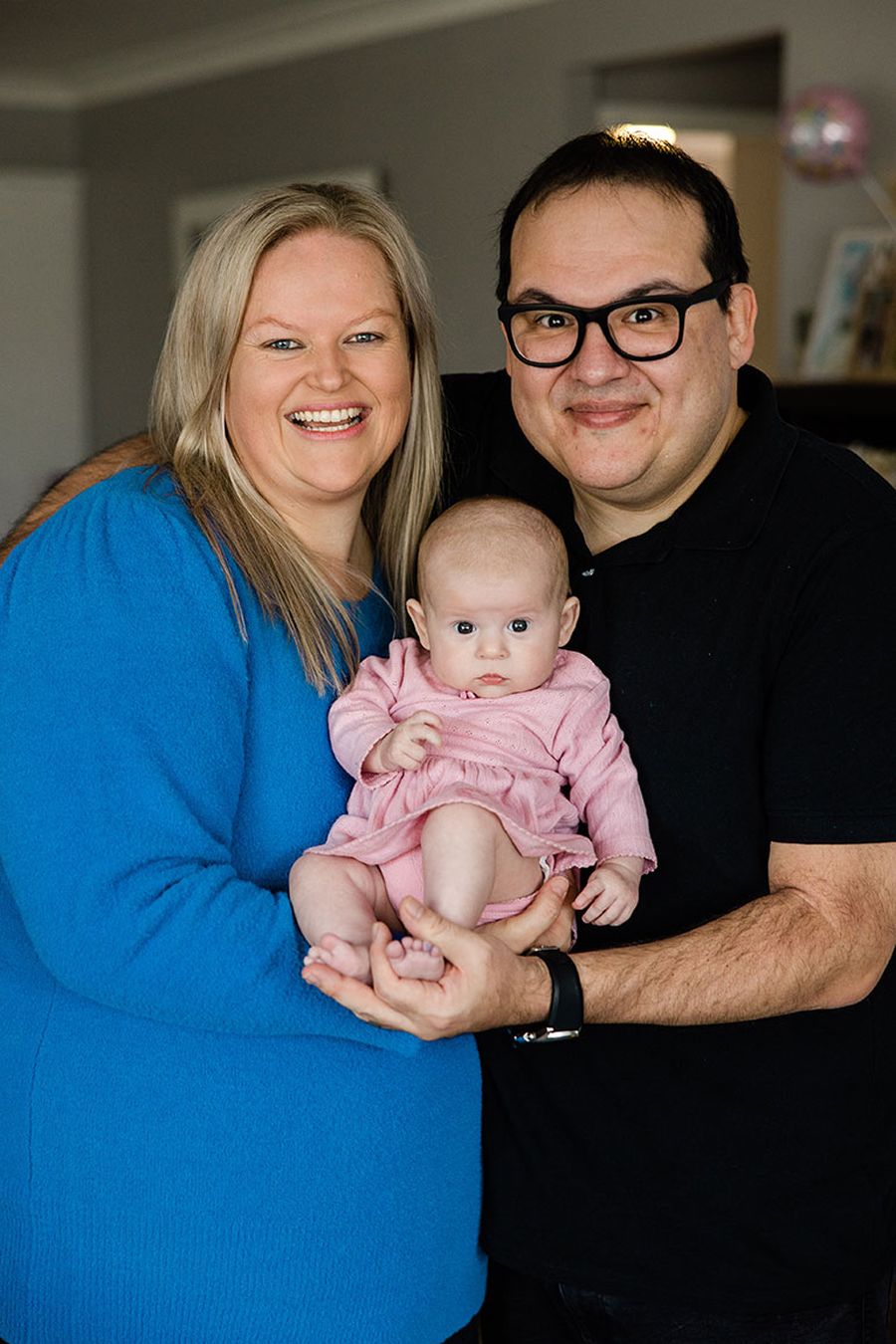 Family with baby