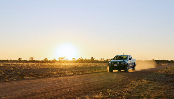 RFDS Car driving on dirt road