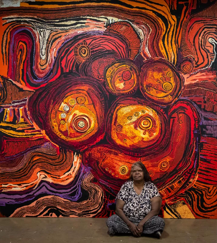 Nyunmiti Burton with Kungkarangkalpa – Seven Sisters, 2020, Adelaide