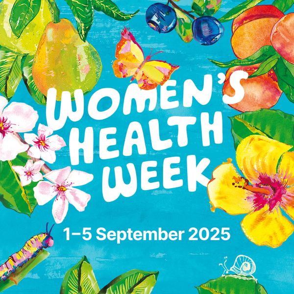 Women's Health Week 2025 image with painted flowers