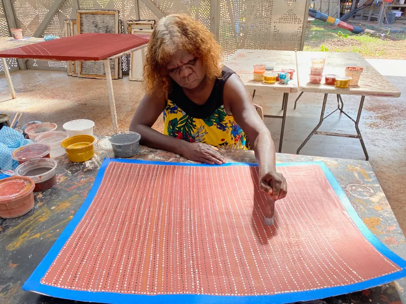 Shirley Puruntatameri; Courtesy the artist and Munupi Arts