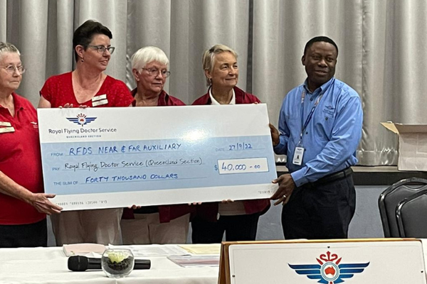 RFDS near and far auxiliary accepting a $40,000 cheque