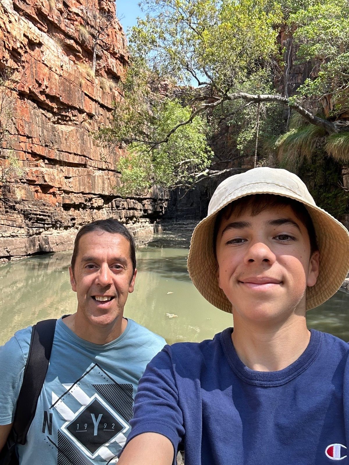 Chris and his son Harry during the 2025 Outback Air Race