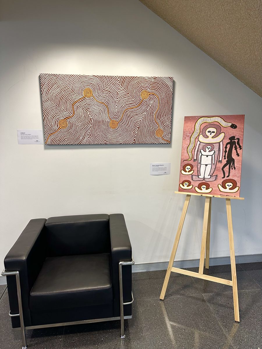 Artwork in foyer