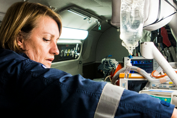 Flight Nurse and qualified midwife Karen Barlow