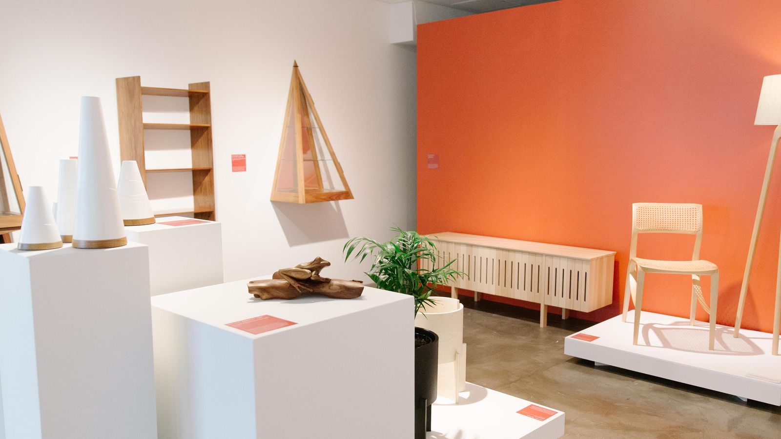 Furniture on display in The Art of Making installation at ADC