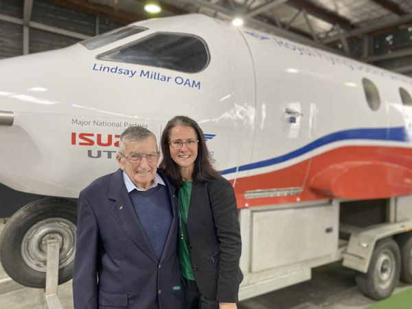 RFDS Tasmania CEO Nicole Henty with Lindsay Millar OAM