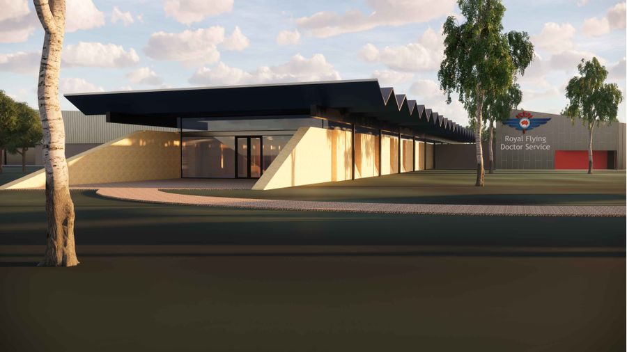 Artists impression of the new RFDS Aeromedical Retrieval Simulation Hub