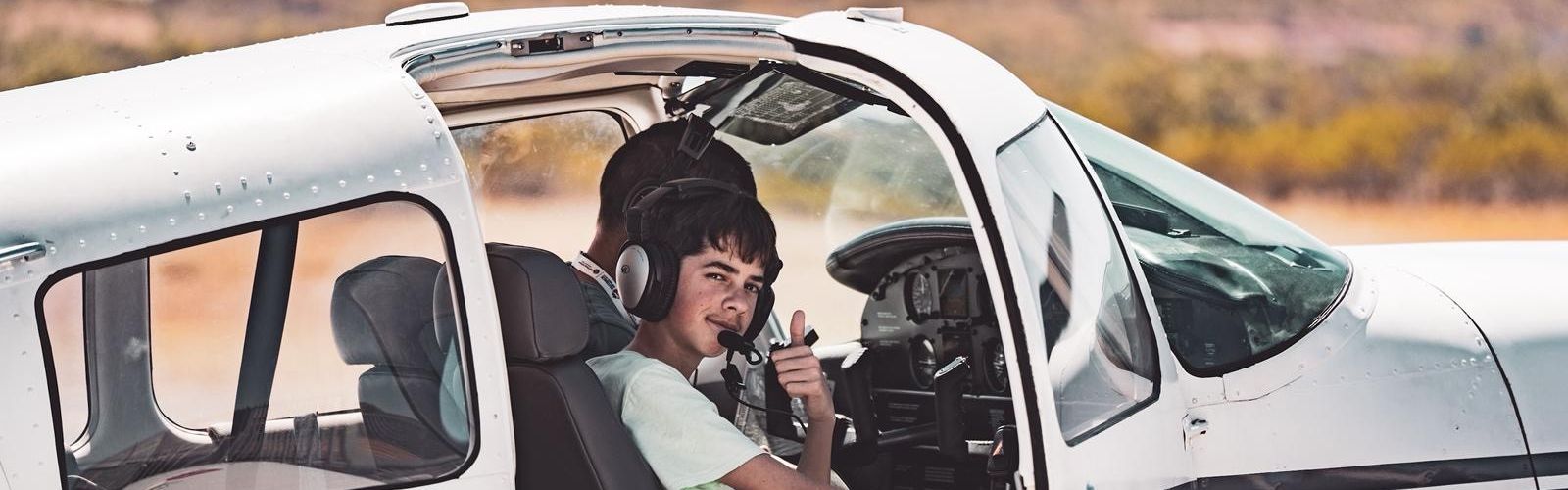 Chris and his son Harry during the 2025 Outback Air Race