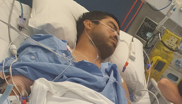 Danial Williams in hospital