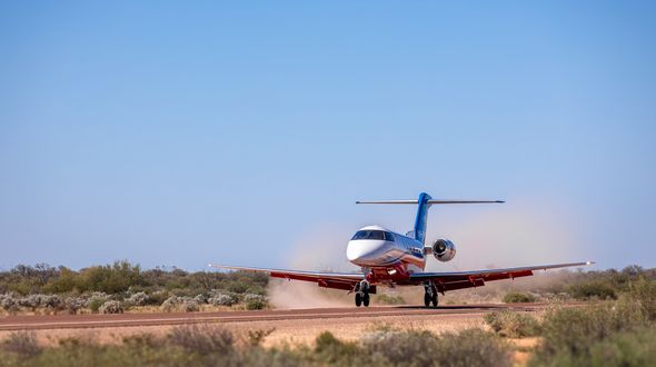 RFDS and SAPOL make history with first 'highway landing' of aeromedical jet in Australia