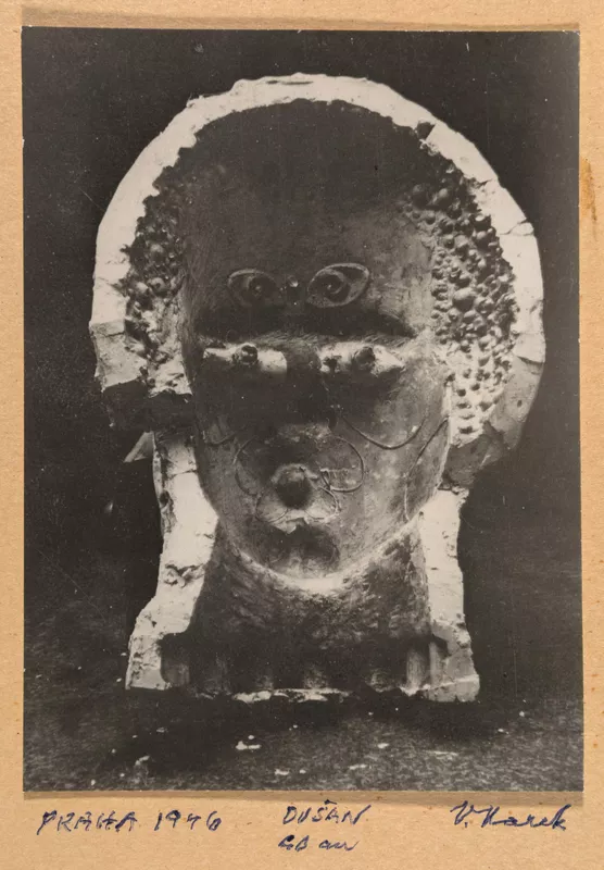 Voitre Marek, Australia, 1919 - 1999, Dušan [front view], 1946, Prague, gelatin-silver photograph on brown card, 16.1 x 11.9 cm (sheet); Gift of the Marek and Sankey families through the Art Gallery of South Australia Foundation 2020, Art Gallery of South Australia, Adelaide © Estate of Voitre Marek.