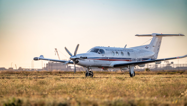 PC-12 preparing for take-off