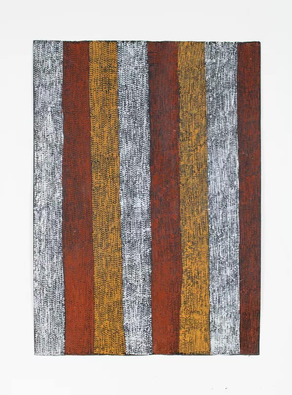 Kaye Brown, Tiwi people, Northern Territory, born Milikapiti, Melville Island, Northern Territory 1954, Yirrinkiripwoja, 2021, Milikapiti, Melville Island, Northern Territory, earth pigments on paper, 76.0 x 56.0 cm © Kaye Brown/Jilamara Arts