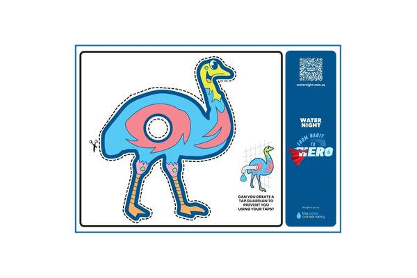 Thumbnail for the Water Night 2025 Resource -Kids Activities Emu Tap Guardian