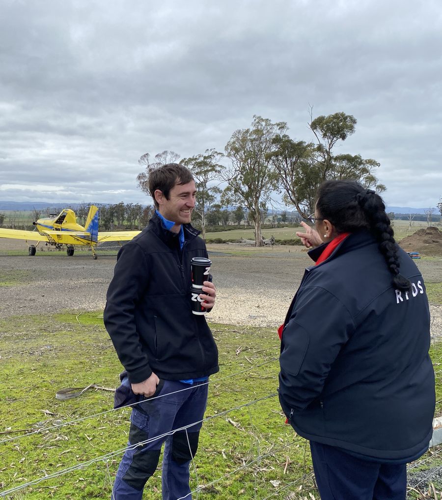 Christine and Joe at a Truckie Health Check