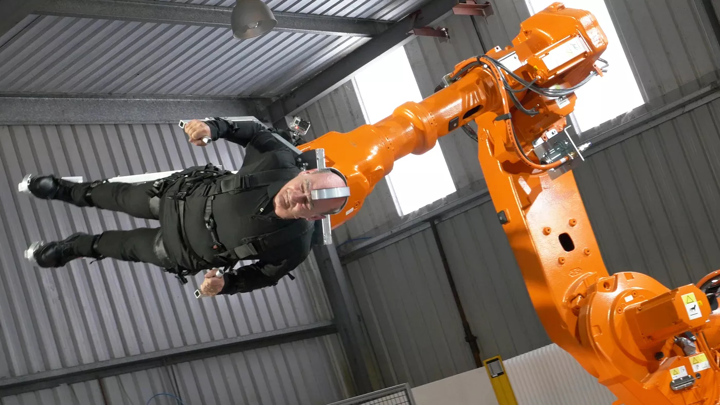 Monster Theatres - Performance - Stelarc - Reclining Stickman - AGSA