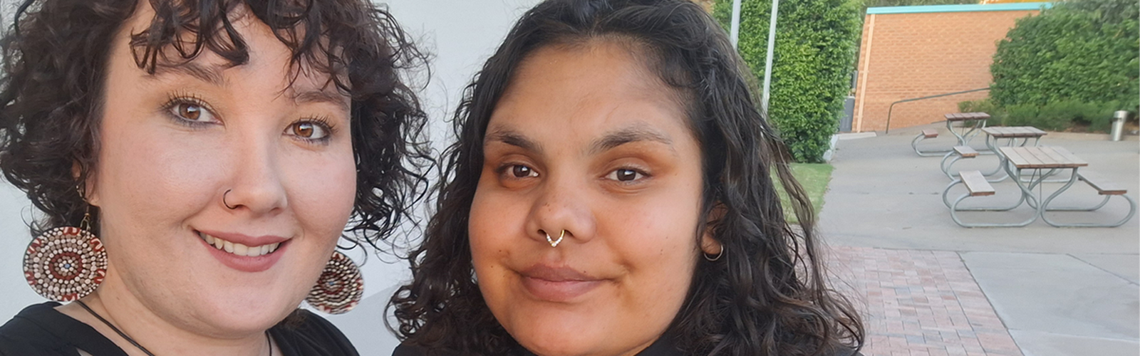 Tiarnie and Emma-Lee are grateful for the RFDS Dental service