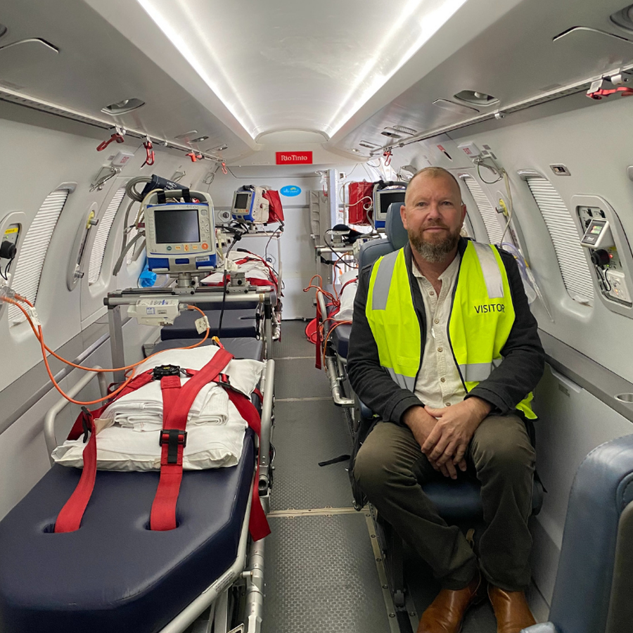 Dwayne inside jet 
