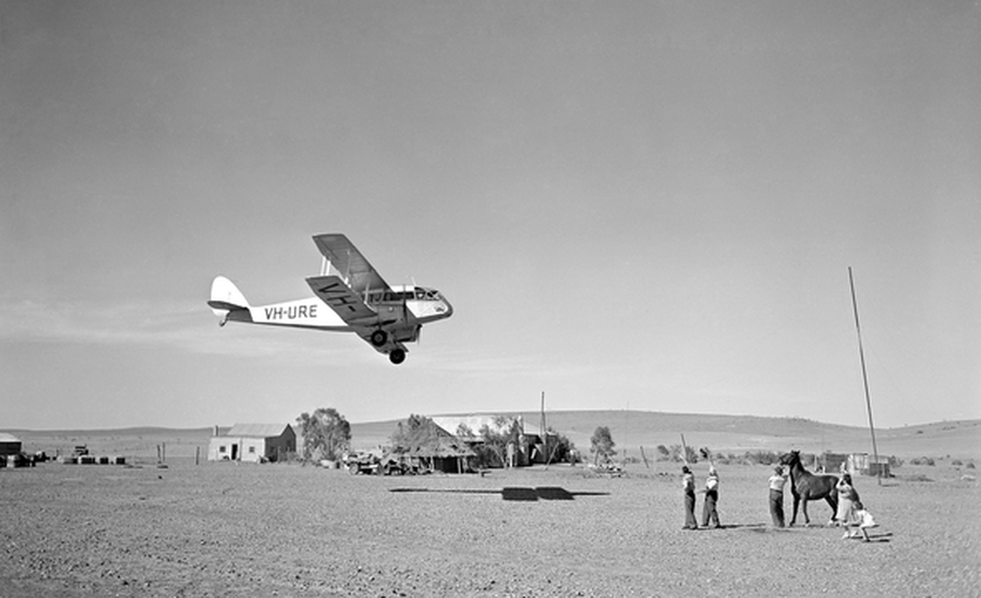 photo of the first RFDS flight