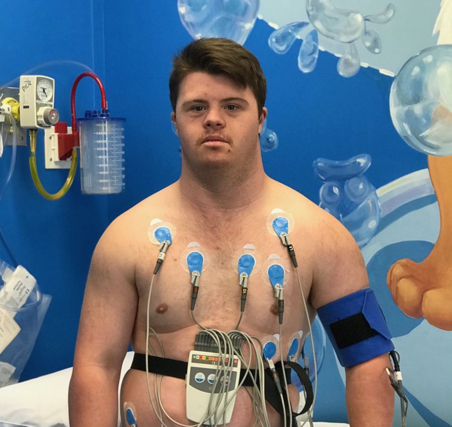 Hugo pictured as a young man today, still dealing with major health issues