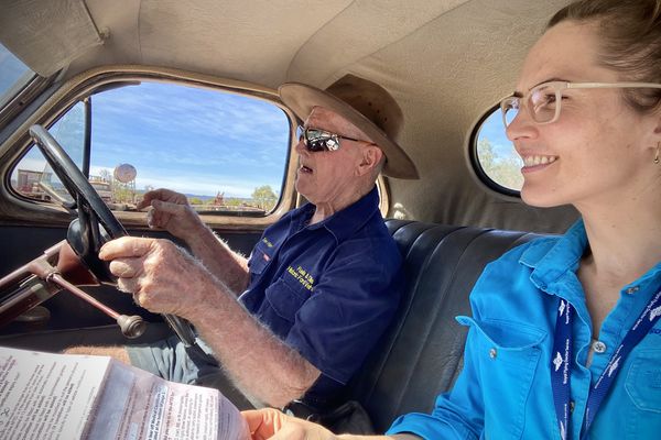 Dr Katrina Starmer and some members of the Chillagoe community