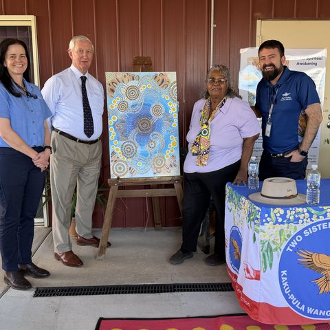 Aunty Joyce Crombie and gift to RFDS 