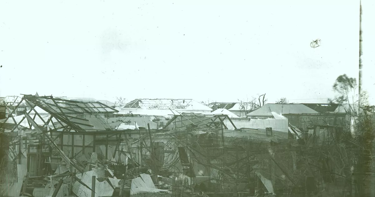 Cyclone ravaged buildings - AGSA Collection