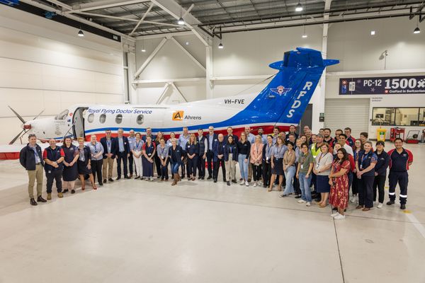 Ahrens and RFDS celebrate the new partnership